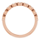 14K Rose 1/2 CTW Natural Diamond Anniversary Band