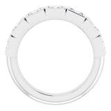 14K White 1 1/8 CTW Natural Diamond Anniversary Band