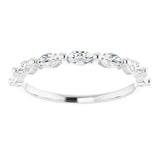 14K White 1/2 CTW Natural Diamond Anniversary Band