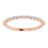 14K Rose 1/5 CTW Natural Diamond Anniversary Band