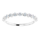 14K White 1/2 CTW Natural Diamond Anniversary Band