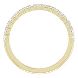 14K Yellow 3/8 CTW Natural Diamond Anniversary Band