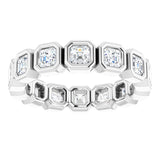 Platinum 1 5/8 CTW Natural Diamond Eternity Band Size 7