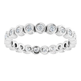 14K White 1/3 CTW Natural Diamond Eternity Band Size 7
