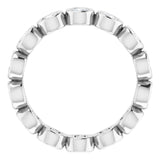 14K White 1 CTW Natural Diamond Eternity Band Size 7