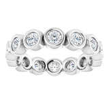 14K White 1 CTW Natural Diamond Eternity Band Size 7