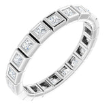 Platinum 1/2 CTW Natural Diamond Eternity Band Size 7