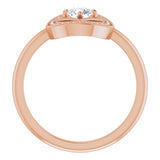 14K Rose 1/3 CTW Natural Diamond Ring