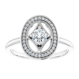 Platinum 1/3 CTW Natural Diamond Ring