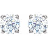 14K White Gold 1/3 CTW Natural White Diamond Earrings