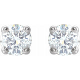 14K White Gold 1/5 CTW Natural White Diamond Earrings