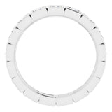 14K White 7/8 cTW Natural Diamond Eternity Band Size 5