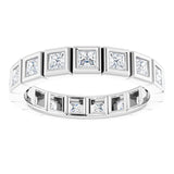14K White 7/8 cTW Natural Diamond Eternity Band Size 5