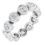 14K White 1 1/5 CTW Natural Diamond Eternity Band Size 5
