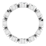 14K White 1 1/5 CTW Natural Diamond Eternity Band Size 5