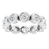 14K White 1 1/5 CTW Natural Diamond Eternity Band Size 5