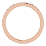 14K Rose 3/4 CTW Natural Diamond Band
