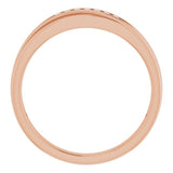 14K Rose 1/10 CTW Natural Diamond Band