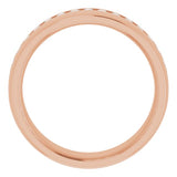 14K Rose 3/8 CTW Natural Diamond Band