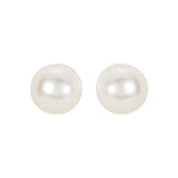 14K Yellow 4 mm Cultured White Akoya Pearl Earrings