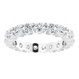 14K White 1 7/8 CTW Natural Diamond Eternity Band Size 7