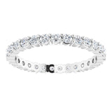 18K White 3/4 CTW Natural Diamond Eternity Band Size 8.5