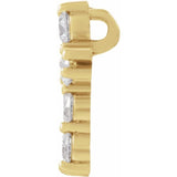14K Yellow 1/4 CTW Natural Diamond Cross Pendant