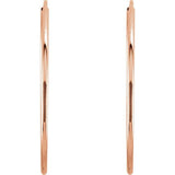 14K Rose Endless Tube 24 mm Hoop Earring