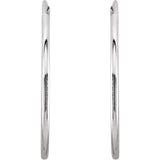 14K White Endless Tube 20 mm Hoop Earring