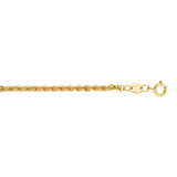 14K Gold 2mm Lite Rope Chain 
