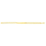 14K Gold 6.7mm Polished Curb ID Bracelet