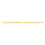 14K Gold 8.3mm Polished Curb ID Bracelet