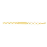 14K Gold 10mm Polished Curb ID Bracelet