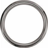 Tungsten 6 mm Beveled-Edge Inlay Band Size 6