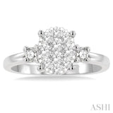 Oval Shape Lovebright Diamond Engagement Ring