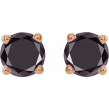 14K Rose Gold 1/2 CTW Natural Black Diamond Earrings