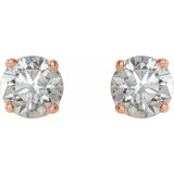 14K Rose Gold 3/4 CTW Natural Diamond Earrings