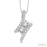 2 Stone Diamond Pendant