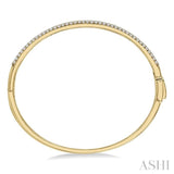 2.00 ctw Round Cut Diamond Fashion Bangle in 14K Yellow Gold