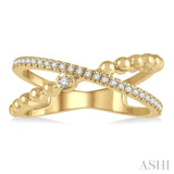 Criss Cross Diamond Fashion Ring