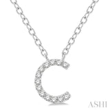 C' Initial Diamond Pendant