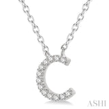 C' Initial Diamond Pendant