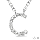 C' Initial Diamond Pendant