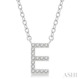 E' Initial Diamond Pendant