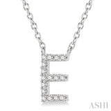 E' Initial Diamond Pendant