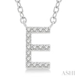 E' Initial Diamond Pendant