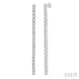 Diamond Tennis Long Earrings