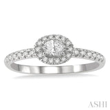 Stackable Oval Shape Petite Diamond Fashion Ring