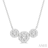 3 Stone Lovebright Essential Diamond Necklace