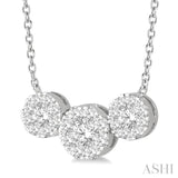 3 Stone Lovebright Essential Diamond Necklace